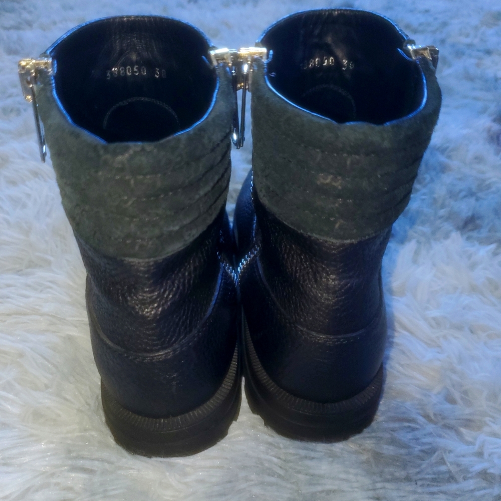 Gucci Black Leather Moto Boots EUC Sz 38/8 - Picture 3 of 10